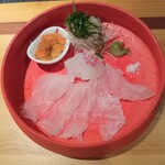 安土 - キジハタ、イカ、ウニの造り