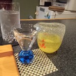 安土 - 素敵なグラスと片口で日本酒