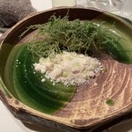 ルカンケ - カキフライ！粉の下の卵黄と混ぜて自分で作るソースがたまらん！