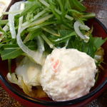 天水舎 - イノシシカレー￥９００（セットのサラダ）
