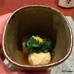 日本料理 TOBIUME - 甘鯛の真薯と鈴菜の炊合せ