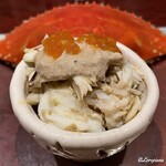 日本料理 TOBIUME - 菱蟹の剥き身と菱蟹のかにみそ