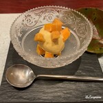 日本料理 TOBIUME - 富有柿と富有柿のジェラート