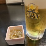 函館 開陽亭 - サッポロクラシック お通し (480円)