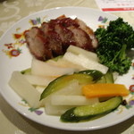 チャーシューと野菜の甘酢漬け広東風