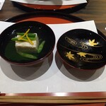 割烹 清風 - お椀：白きくらげのしんじょう