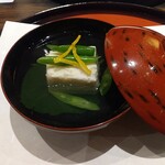 割烹 清風 - お椀：白きくらげのしんじょう