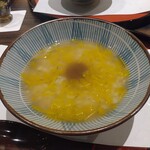 割烹 清風 - お食事：雑炊（菊仕立て）
