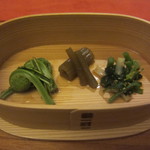Kakurega Awai - お通し　山菜