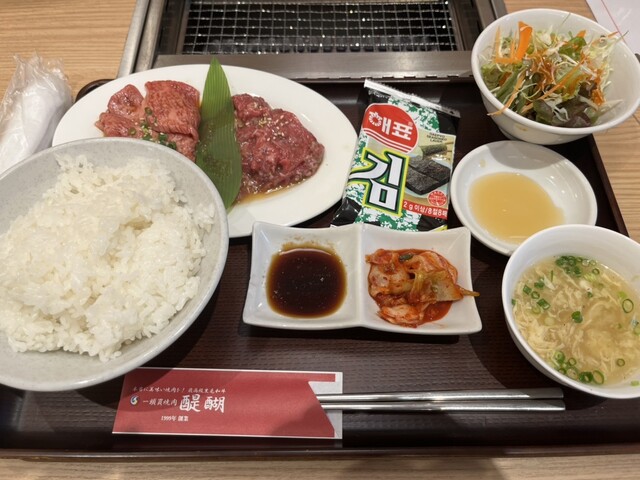 焼肉醍醐 後楽園店 カルビとタン塩定食 1500円