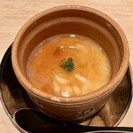 鮨 はしもと - 白子の茶碗蒸し　ポン酢葛　冬の名物ですね！
