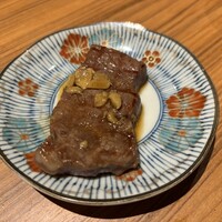 中目黒焼肉 登牛門 - 上ヒレ フォアグラガーリック醤油