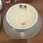 ラーメン陽向 - 今日もザラザラまで綺麗に完飲！今日ははずれ^^;半ラーメンにもあたり！有るのかな？