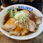 SPORTS DINING REGISTA - 醤油らぁめんチャーシュー味玉トッピング