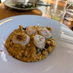 ベジバル チバットリア - 帆立ときのことほうれん草のウニクリームリゾット✨