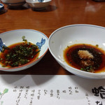 日の出 - 2014.05　お豆腐とお野菜は、生姜醤油とポン酢の両方で・・・