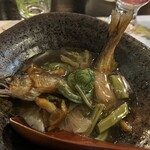 郷土料理ともん - 鮎の揚げ出し（きのこ•山菜）