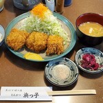 浜っ子 - ヒレカツ定食(150g)ご飯少な目
