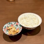 中華ダイニング 一途一心 - ここ米おいしい。大根の漬物も好き。漬物界でトップレベルに好き。