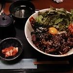 Torajirou - 黒毛和牛カルビ丼定食（ランチ）2014.05.25追加