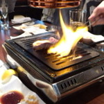 しゃぶロース、ファイヤー中