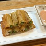 あかくら - ■海老アスパラ春巻き　オーロラソース￥700