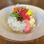 Fortune comes in at the merry gate - スモークサーモンとアボカドのチーズリゾット