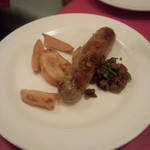 自家製の香草ソーセージ