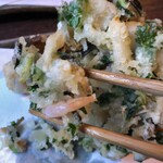 そば遊歩 - 小柱•小海老の掻き揚げ