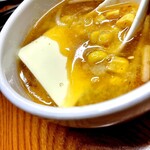 ジンギスカン羊はち - こちら味噌コーンつけ麺のつけ汁