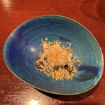 レストラン スノゥ - 「水烏賊のゲソのリゾットをムカゴとカラスミで」