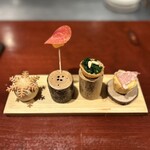 レストラン スノゥ - 最初のフィンガーフード。