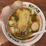 なにわの五味八珍ラーメン - 縮れ中細麺
