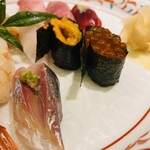 鮨　しらはた - バフンウニ　いくら　アジ