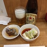 永楽食堂 - 赤星　ばい貝　温やっこ