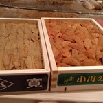 鮨 銀座 おのでら - 紫雲丹と馬糞雲丹(コースは馬糞雲丹)