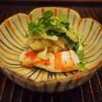 竹屋町 三多 - 車海老とイカの酢味噌和え