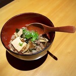 いざかや しん - 締めはすき焼きうどんを拵えて頂きました(o^^o)