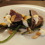 センプリチェ - 初鰹のロースト葱とリコッタチーズアーモンド添え