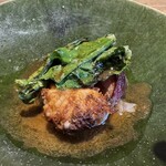 RISTORANTE IL NODO - 白子とカブだけど、シェフ曰くカブの方が主役とのこと、白子はソース。確かに抜群に甘かった。