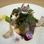 RISTORANTE IL NODO - 収穫と題した、季節の野菜たち。盛り付けが実に美しい、、、。