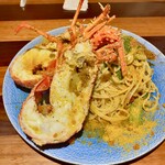 創作料理Ryota  - ・オーダーごとに捌くロブスターと九条ねぎ自家製カラスミのオイルスパゲティーニ