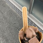 ミニストップ 明石ゆりのき通店 - プレミアムソフト -トリプルショコラ-