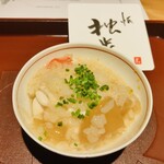 馳走 啐啄一十  - 【写真⑪】源助大根(石川県)とずわい蟹(京都府京丹後市)のおじや、鱈の白子入り