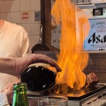 同心亭 - こちらも上ハラミ！カウンター、4人で並んで豪快に。