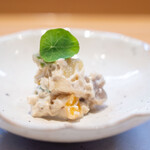 美味いもん屋 わ多なべ - 2024.12 地物野菜（サツマイモ、インゲン豆、柿）白和え