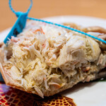 美味いもん屋 わ多なべ - 2024.12 加能ガニ解し身の蟹味噌和え 三杯酢添え