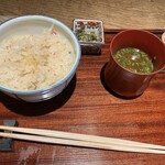 京都和久傳 - 蟹ご飯。高めのコースから選べます。