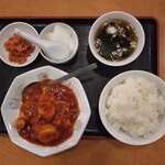 紅華苑 - エビチリセット