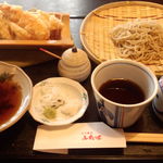 手打蕎麦 ふたば - 天せいろそば（1450円）